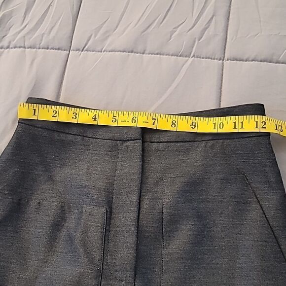 TIBI Womens Asymmetrical Drape Skirt In Dark Heather Gray - Picture 10 of 13